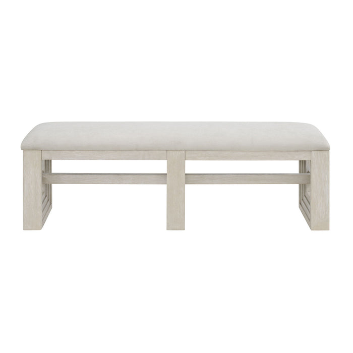 Avalanche - Dining Bench - Antique White – Upholstered Benches by Elements International at Furniture Wholesale Plus , Nashville furniture store