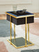 Rexwell - Accent Table With Speaker - Black / Gold Finish – Accent Tables by Signature Design by Ashley® at Furniture Wholesale Plus , Nashville furniture store