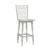 Magnolia Manor - Spindle Back Swivel Bar Stool - Antique White & Weathered Bark – Bar Height (28"-30") by Liberty Furniture at Furniture Wholesale Plus , Nashville furniture store