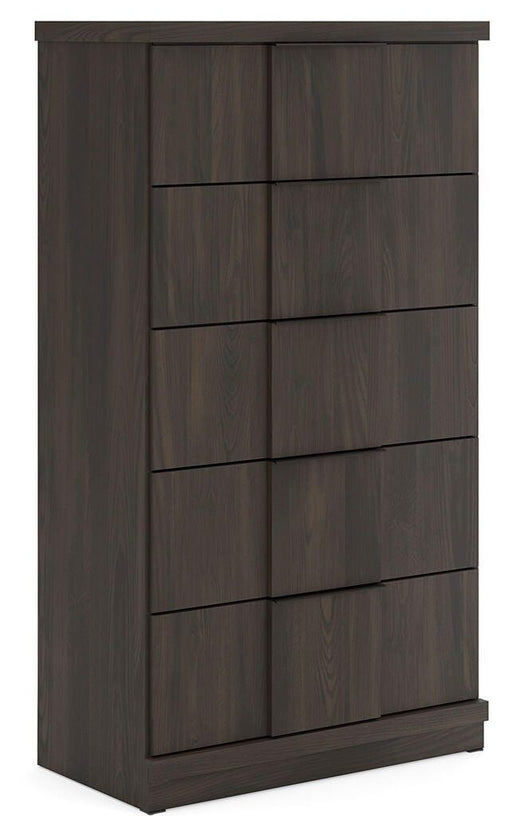 Shaehartin - Five Drawer Chest - Dark Brown – Accent Chests by Signature Design by Ashley® at Furniture Wholesale Plus , Nashville furniture store