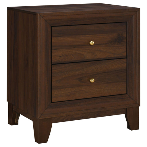 Welsley - 2-Drawer Nightstand Bedside Table - Walnut – Accent Nightstands by Coaster Fine Furniture at Furniture Wholesale Plus , Nashville furniture store