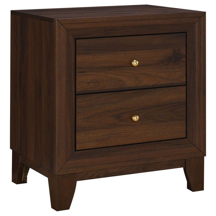 Welsley - 2-Drawer Nightstand Bedside Table - Walnut – Accent Nightstands by Coaster Fine Furniture at Furniture Wholesale Plus , Nashville furniture store