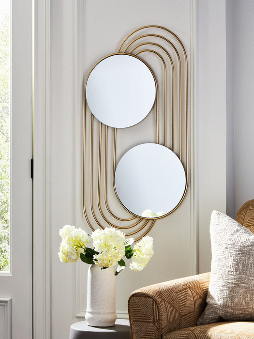 Warrenley - Accent Mirror - Gold Finish – Accent Mirrors by Signature Design by Ashley® at Furniture Wholesale Plus , Nashville furniture store