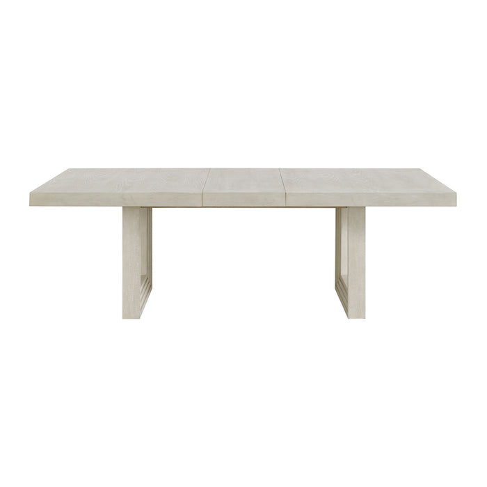 Avalanche - Rectangular Dining Table With 18" Leaf - Antique White – Dining Tables with Extensions by Elements International at Furniture Wholesale Plus , Nashville furniture store