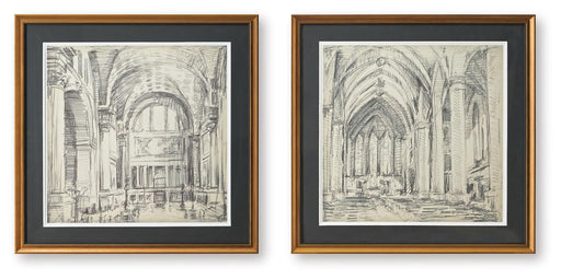 Downyard - Wall Art Set (Set of 2) - Black / Beige – Framed Print Sets by Signature Design by Ashley® at Furniture Wholesale Plus , Nashville furniture store