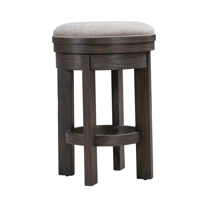 Lennox Hill - Upholstered Swivel Console Stool - Bark – Counter Height (24"-27") by Liberty Furniture at Furniture Wholesale Plus , Nashville furniture store