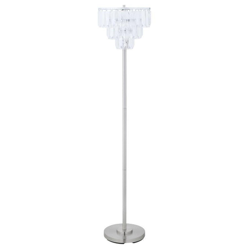 Anya - Hanging Crystal Metal Floor Lamp - Chrome - Premium Floor Lamps from CoasterEveryday - Just $209! Shop now at Furniture Wholesale Plus  We are the best furniture store in Nashville, Hendersonville, Goodlettsville, Madison, Antioch, Mount Juliet, Lebanon, Gallatin, Springfield, Murfreesboro, Franklin, Brentwood