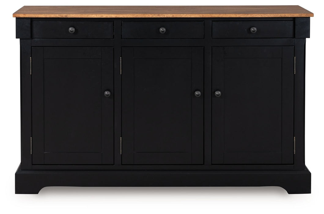 Wildenauer - Dining Room Buffet - Brown / Black – Servers by Signature Design by Ashley® at Furniture Wholesale Plus , Nashville furniture store