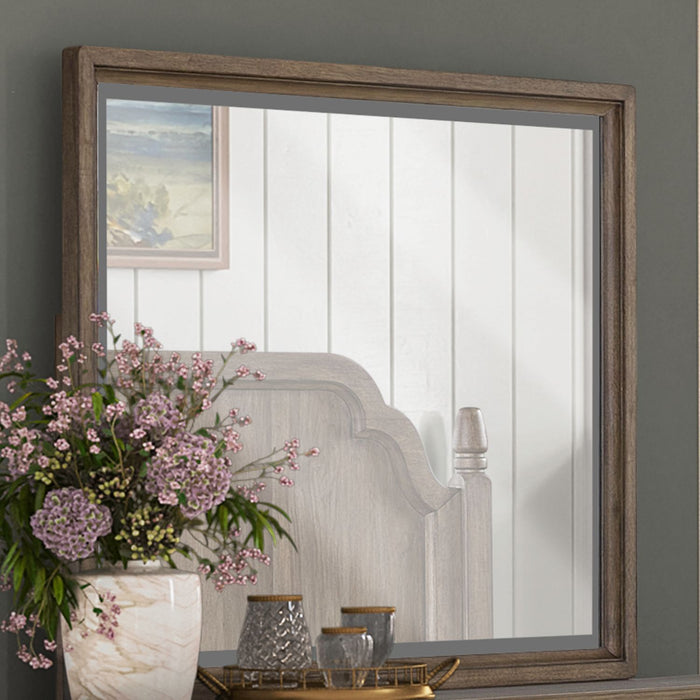 Hickory Grove - Landscape Mirror - Heirloom Brown – Mirrors by Liberty Furniture at Furniture Wholesale Plus , Nashville furniture store