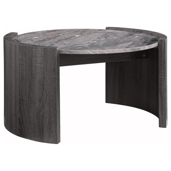 Gladstone - Round Faux Marble Top Table – End Tables by Coaster Fine Furniture at Furniture Wholesale Plus , Nashville furniture store