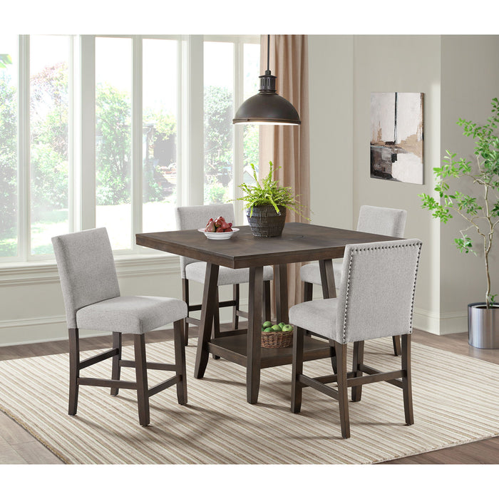 Seneca - Square Counter Table With Lazy Susan – Counter Tables by Elements International at Furniture Wholesale Plus , Nashville furniture store