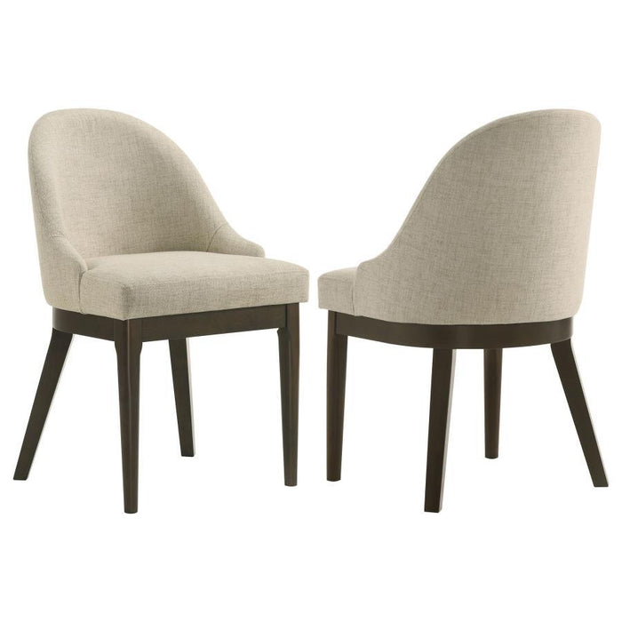 Reseda - Upholstered Dining Side Chair (Set of 2) - Beige – Chair Sets by Coaster Fine Furniture at Furniture Wholesale Plus , Nashville furniture store