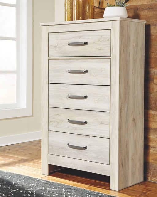 Bellaby - Whitewash - Five Drawer Chest - Premium Accent Chests from Signature Design by Ashley® - Just $428! Shop now at Furniture Wholesale Plus  We are the best furniture store in Nashville, Hendersonville, Goodlettsville, Madison, Antioch, Mount Juliet, Lebanon, Gallatin, Springfield, Murfreesboro, Franklin, Brentwood