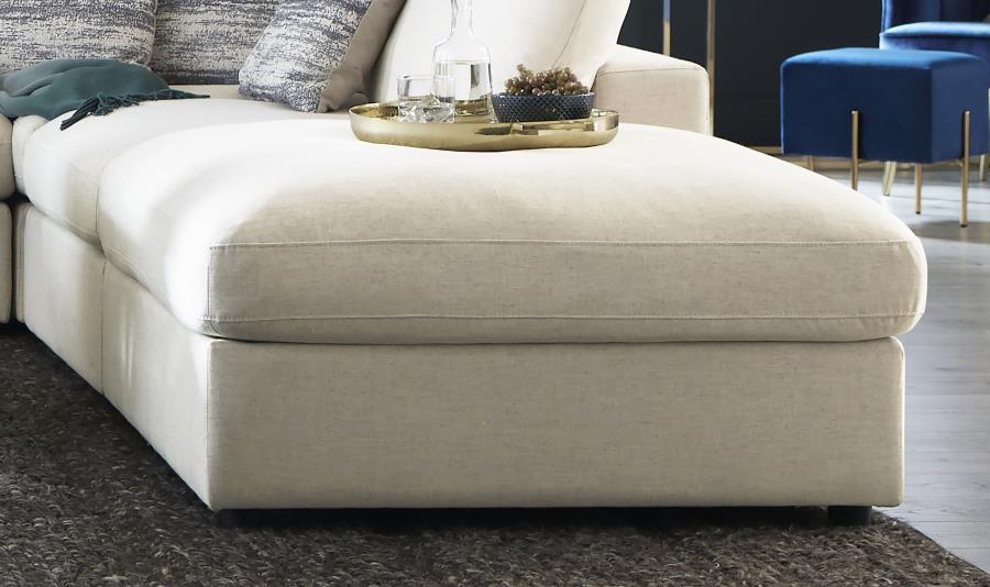 Serene - Square Upholstered Ottoman – Upholstered Ottomans by CoasterEssence at Furniture Wholesale Plus , Nashville furniture store