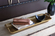 Posy - Tray - Gold Finish – Trays by Signature Design by Ashley® at Furniture Wholesale Plus , Nashville furniture store