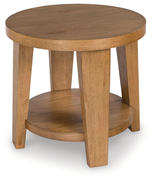 Kristiland - Round End Table - Light Brown – End Tables by Signature Design by Ashley® at Furniture Wholesale Plus , Nashville furniture store