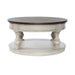 Morgan Creek - Round Cocktail Table - Antique White / Wirebrushed Tobacco Accents – Cocktail Tables by Liberty Furniture at Furniture Wholesale Plus , Nashville furniture store