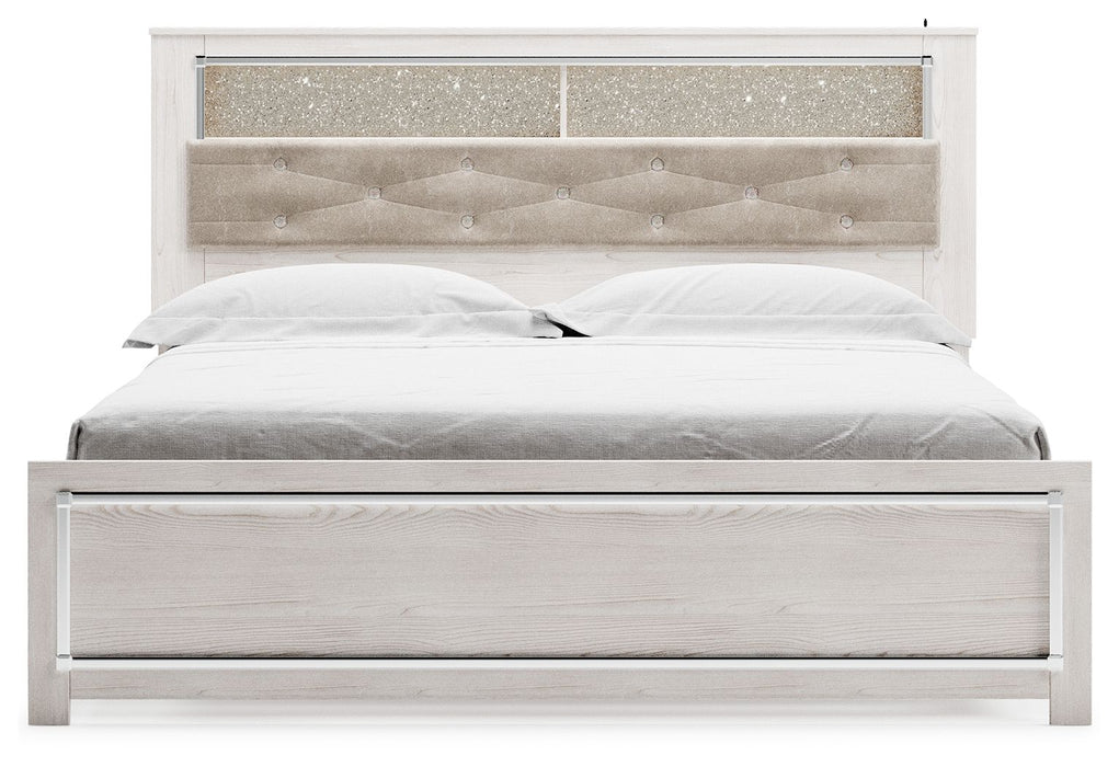 Altyra - King Bookcase Panel Bed - White – Storage Beds by Signature Design by Ashley® at Furniture Wholesale Plus , Nashville furniture store
