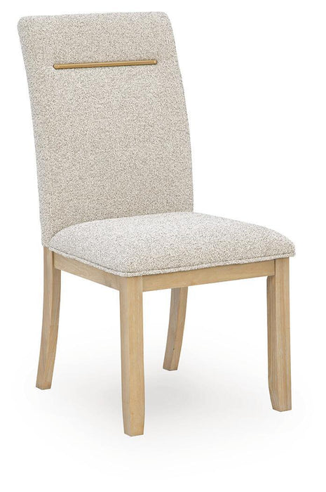 Lasinger - Dining Upholstered Side Chair (Set of 2) - Light Brown – Chair Sets by Signature Design by Ashley® at Furniture Wholesale Plus , Nashville furniture store