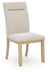 Lasinger - Dining Upholstered Side Chair (Set of 2) - Light Brown – Chair Sets by Signature Design by Ashley® at Furniture Wholesale Plus , Nashville furniture store
