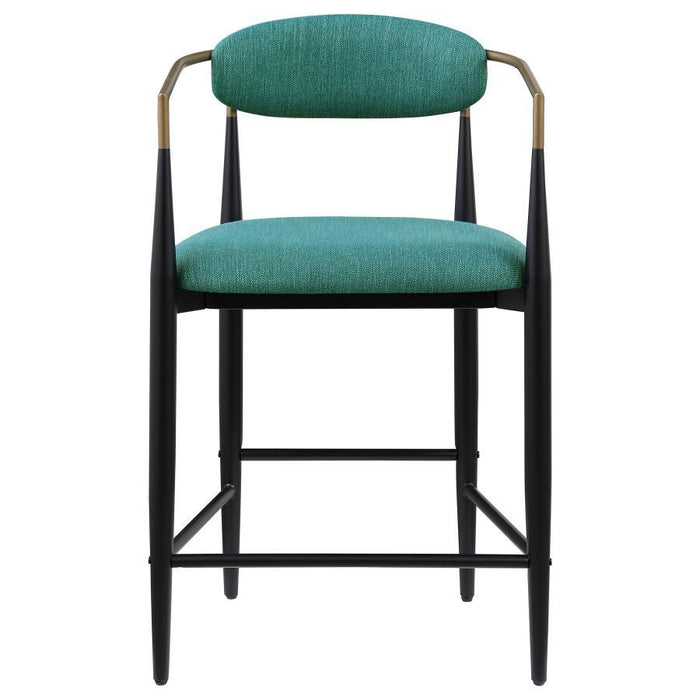 Tina - Metal Counter Height Bar Stool With Upholstered Back And Seat (Set of 2) - Premium Stool Sets from Coaster Fine Furniture - Just $419! Shop now at Furniture Wholesale Plus  We are the best furniture store in Nashville, Hendersonville, Goodlettsville, Madison, Antioch, Mount Juliet, Lebanon, Gallatin, Springfield, Murfreesboro, Franklin, Brentwood