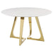 Gwynn - Round Marble Stainless Steel Dining Table - Gold – Dining Tables by Coaster Fine Furniture at Furniture Wholesale Plus , Nashville furniture store