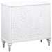 Cardella - 2 Door Mandala Accent Cabinet - Distressed White – Accent Cabinets by Coaster Fine Furniture at Furniture Wholesale Plus , Nashville furniture store