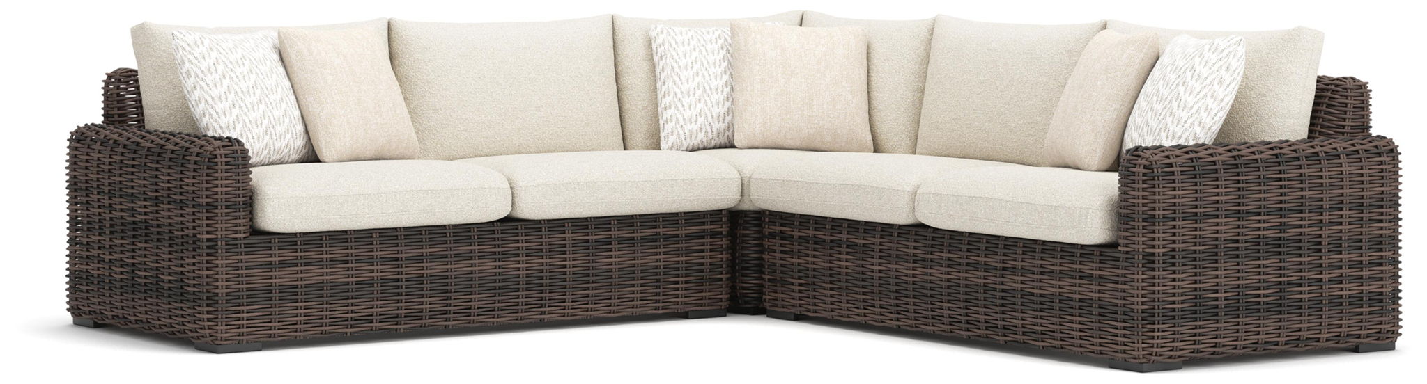 Kimora - Outdoor Sectional – Stationary Sectionals by Signature Design by Ashley® at Furniture Wholesale Plus , Nashville furniture store