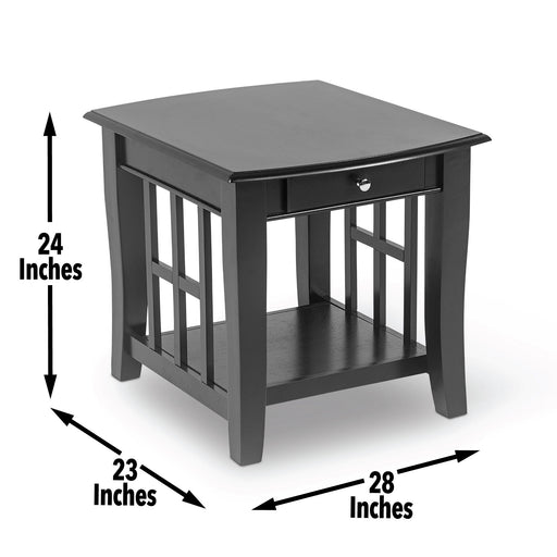 Cassidy - End Table - Black – End Tables by Steve Silver Furniture at Furniture Wholesale Plus , Nashville furniture store