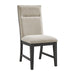 Axel - 5 Piece Standard Height Dining Set (Round Table And Four Fabric Chairs) - Espresso / Light Gray – 5 Piece Dining Room Sets by Elements International at Furniture Wholesale Plus , Nashville furniture store