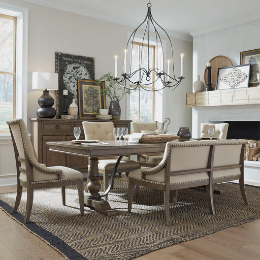 Americana Farmhouse - Trestle Table Set – 5 Piece Dining Room Sets by Liberty Furniture at Furniture Wholesale Plus , Nashville furniture store