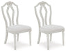 Montelaine - Dining Upholstered Side Chair (Set of 2) - Antique White – Chair Sets by Benchcraft® at Furniture Wholesale Plus , Nashville furniture store