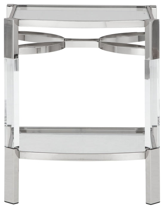Chaseton - Accent Table - Clear / Silver Finish – Accent Tables by Signature Design by Ashley® at Furniture Wholesale Plus , Nashville furniture store