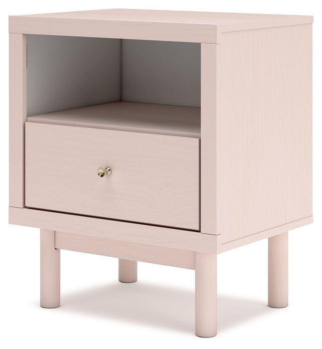 Wistenpine - One Drawer Night Stand - Blush – Nightstands by Signature Design by Ashley® at Furniture Wholesale Plus , Nashville furniture store