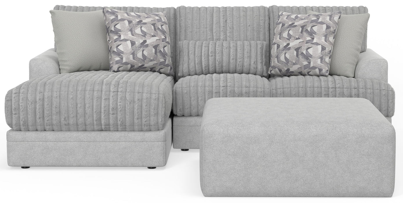 Titan - Sectional With Comfort Coil Seating, Cocktail Ottoman And Accent Pillows Included – 2 Piece Living Room Sets by Jackson at Furniture Wholesale Plus , Nashville furniture store