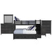 Hampton Kids - Bunk With Staircase And Trundle Bedroom Set – 3 Piece Bedroom Sets by Elements International at Furniture Wholesale Plus , Nashville furniture store