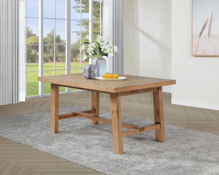 Middleton - Extension Leaf Dining Table - Natural Brown – Dining Tables with Extensions by Coaster Fine Furniture at Furniture Wholesale Plus , Nashville furniture store