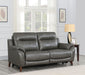 Trento - Dual Power Sofa - Charcoal – Reclining Sofas by Steve Silver Furniture at Furniture Wholesale Plus , Nashville furniture store
