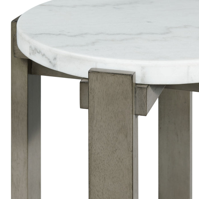 Rosamel - Round End Table - Gray – End Tables by Elements International at Furniture Wholesale Plus , Nashville furniture store