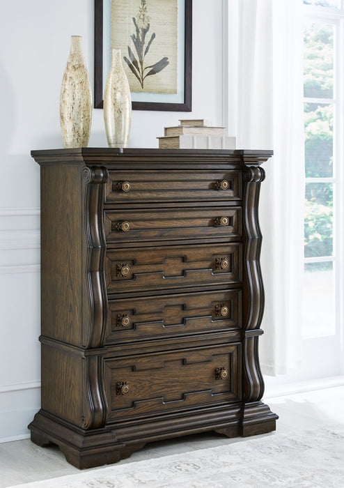 Maylee - Five Drawer Chest - Dark Brown – Accent Chests by Signature Design by Ashley® at Furniture Wholesale Plus , Nashville furniture store