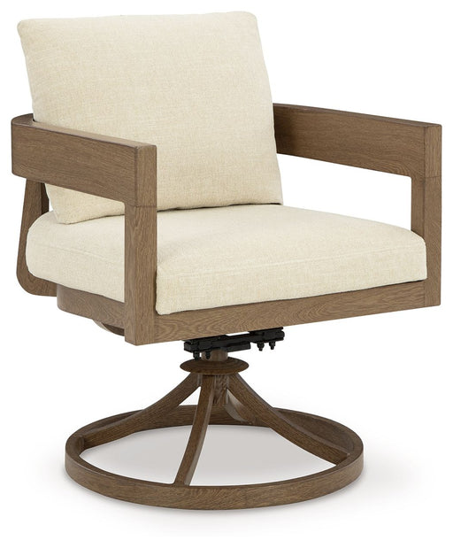 Serene Bay - Swivel Chair With Cushion (Set of 2) - Dark Brown / White – Chair Sets by Signature Design by Ashley® at Furniture Wholesale Plus , Nashville furniture store