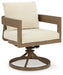 Serene Bay - Dark Brown / White - Swivel Chair With Cushion (Set of 2) - Premium Chair Sets from Signature Design by Ashley® - Just $1228! Shop now at Furniture Wholesale Plus  We are the best furniture store in Nashville, Hendersonville, Goodlettsville, Madison, Antioch, Mount Juliet, Lebanon, Gallatin, Springfield, Murfreesboro, Franklin, Brentwood