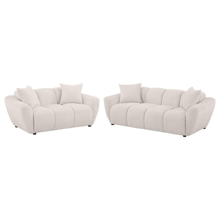 Destino - Chenille Splayed Arm Sofa Set – Stationary Sofas & Loveseats by Coaster Fine Furniture at Furniture Wholesale Plus , Nashville furniture store