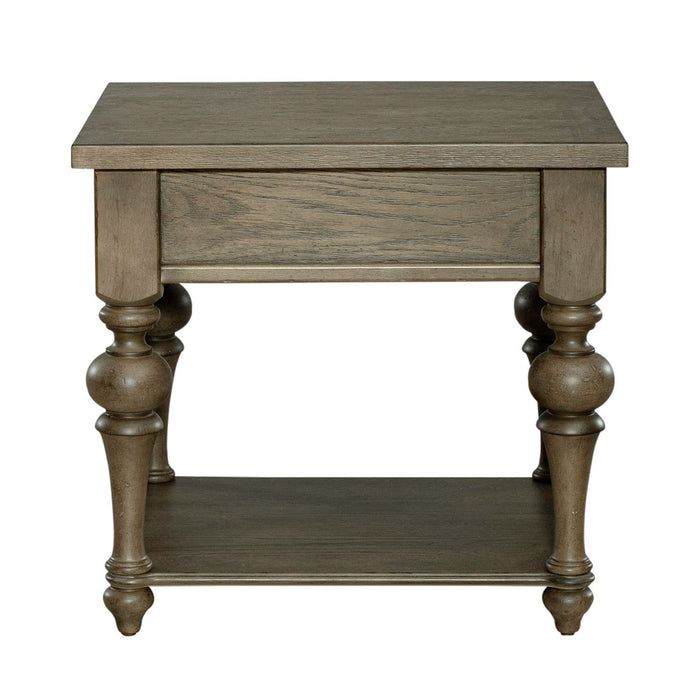 Americana Farmhouse - Drawer End Table - Dusty Taupe – End Tables by Liberty Furniture at Furniture Wholesale Plus , Nashville furniture store