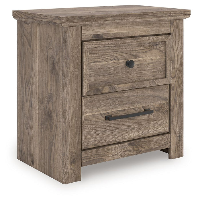 Rusticott - Two Drawer Night Stand - Brown – Nightstands w/ Charging Stations by Signature Design by Ashley® at Furniture Wholesale Plus , Nashville furniture store