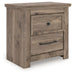 Rusticott - Two Drawer Night Stand - Brown – Nightstands w/ Charging Stations by Signature Design by Ashley® at Furniture Wholesale Plus , Nashville furniture store