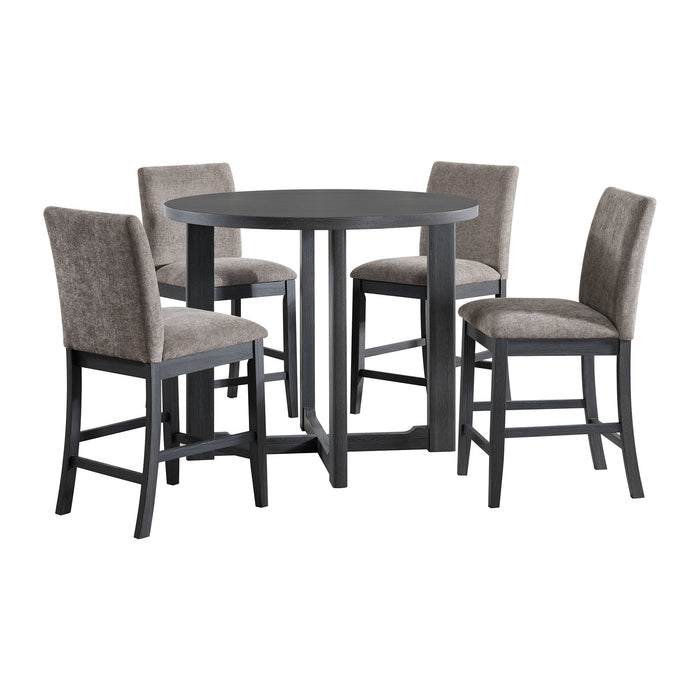 Wakefield - 5 Piece Counter Set (Table And 4 Chairs) - Espresso – 5 Piece Dining Room Sets by Elements International at Furniture Wholesale Plus , Nashville furniture store