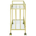 Cara - 2-tier Rectangular Glass Shelf Metal Bar Cart - Premium Bar Carts from CoasterEssence - Just $209! Shop now at Furniture Wholesale Plus  We are the best furniture store in Nashville, Hendersonville, Goodlettsville, Madison, Antioch, Mount Juliet, Lebanon, Gallatin, Springfield, Murfreesboro, Franklin, Brentwood