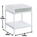 Mirage - Side Table - White – End Tables by Steve Silver Furniture at Furniture Wholesale Plus , Nashville furniture store