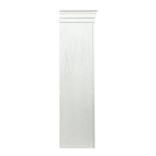 Allyson Park - Entertainment Hutch - Wirebrushed White / Charcoal – Hutches by Liberty Furniture at Furniture Wholesale Plus , Nashville furniture store
